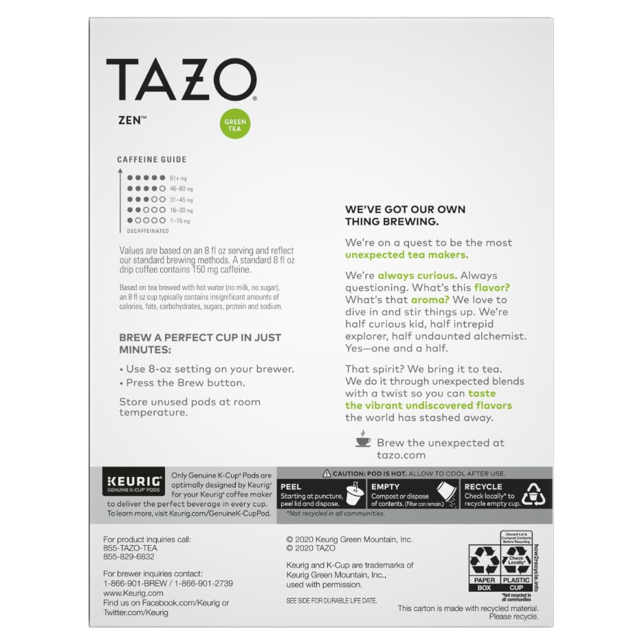 Tea Bag KCUP Zen (22 Count (Pack of 4))