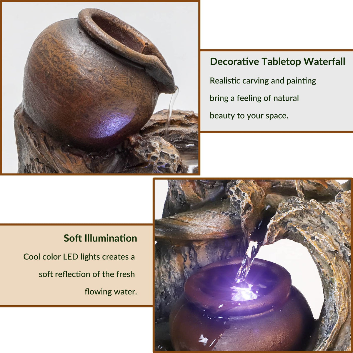 Resin Trunk with jar (Brown)