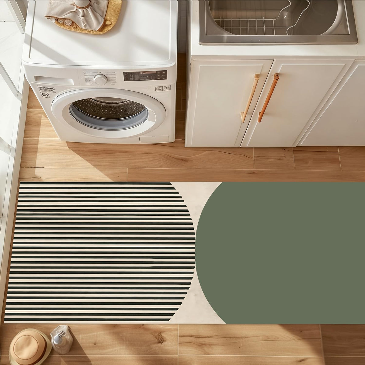 Modern Geometric Laundry Room Rug 20x47 Inch (#80)