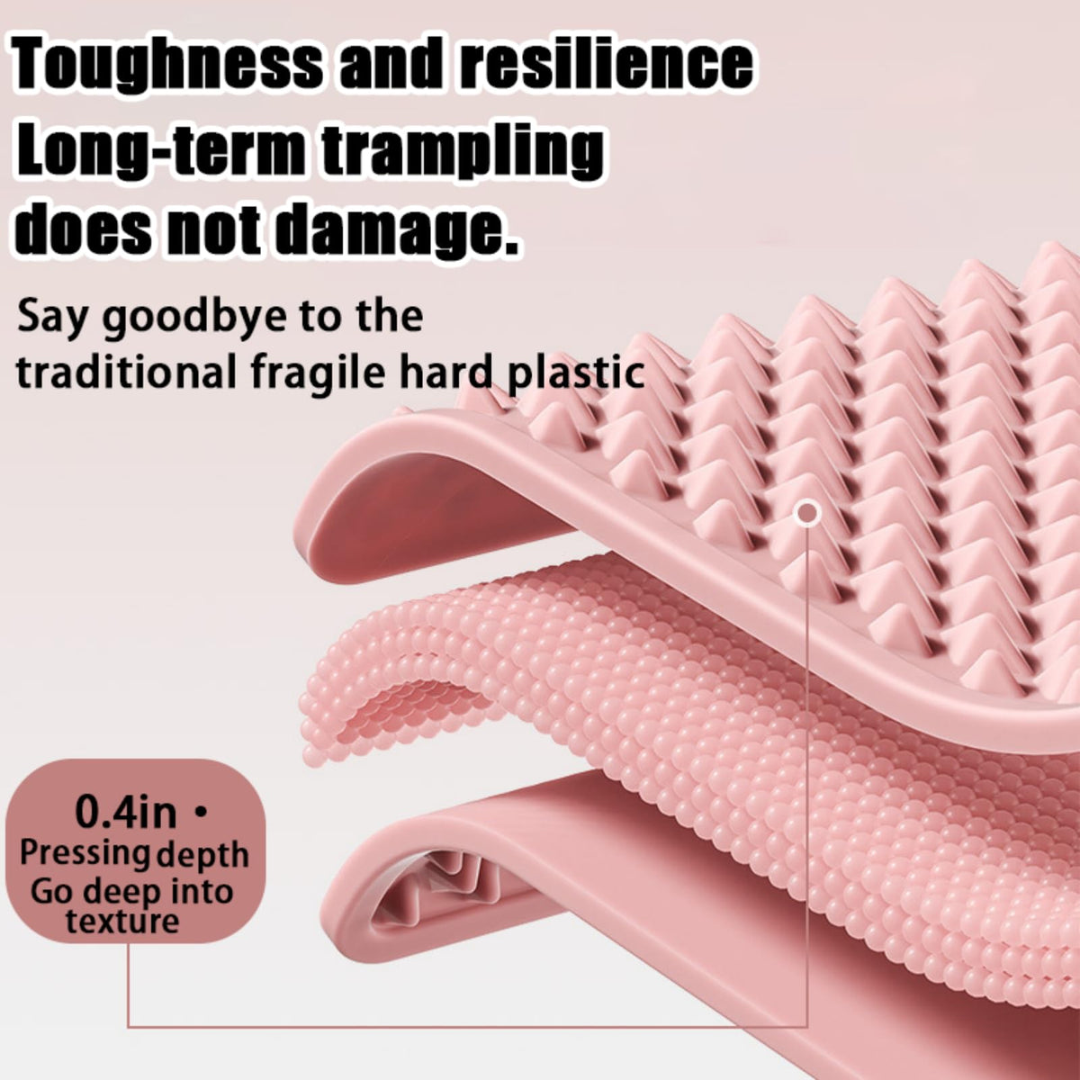 Silicone Cushion Portable Foot Reflexology Pad Foldable Foot Massage Mat Pressure Point Massage Mat Anti (Blue)
