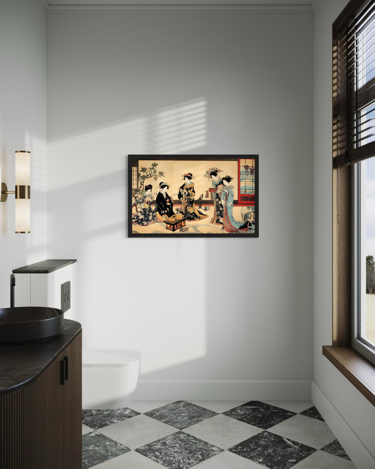 Geisha House Unframed Wall Art Print Poster (Geisha House / 24"L x 18"W)