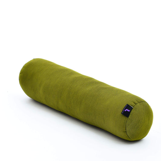 Yoga Bolster 20 x 6 x 6 inches Kapok Roll for Meditation & Massage (Cl23 - Green)