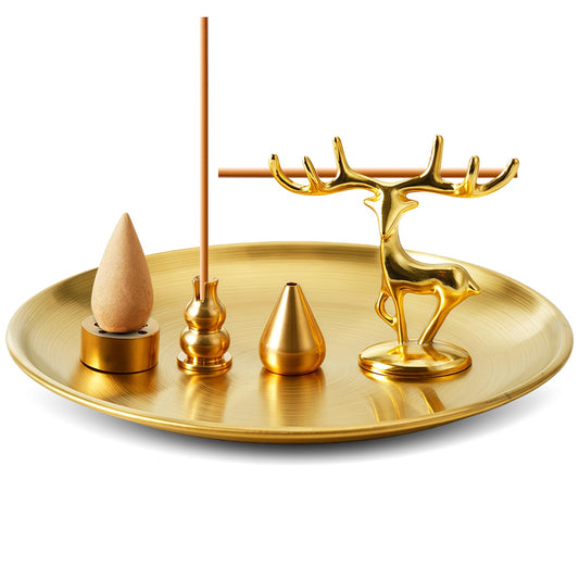 5 in 1 Incense Burner (Deer+nine Holes+gourd+water Drop+disc)