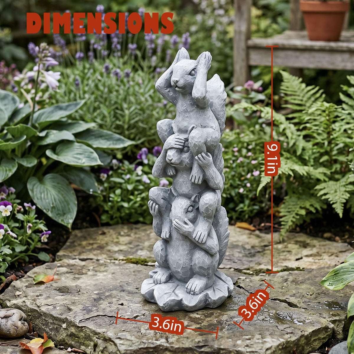 Zen Squirrel Statue (Squirrel)