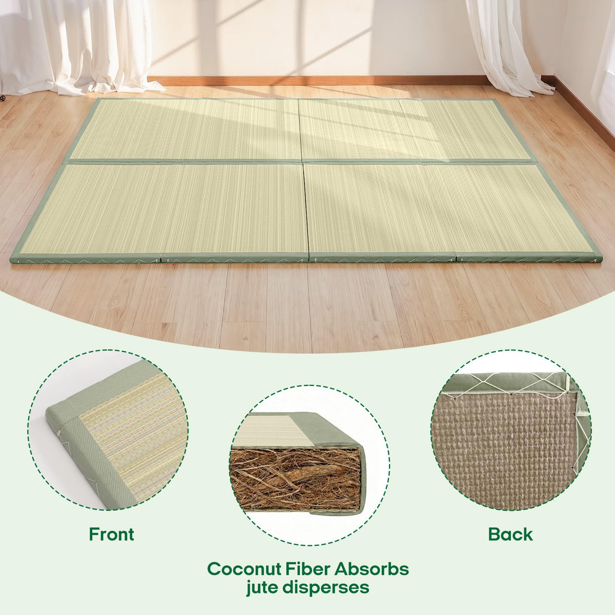 Japanese Tatami Mat (Green / Queen)