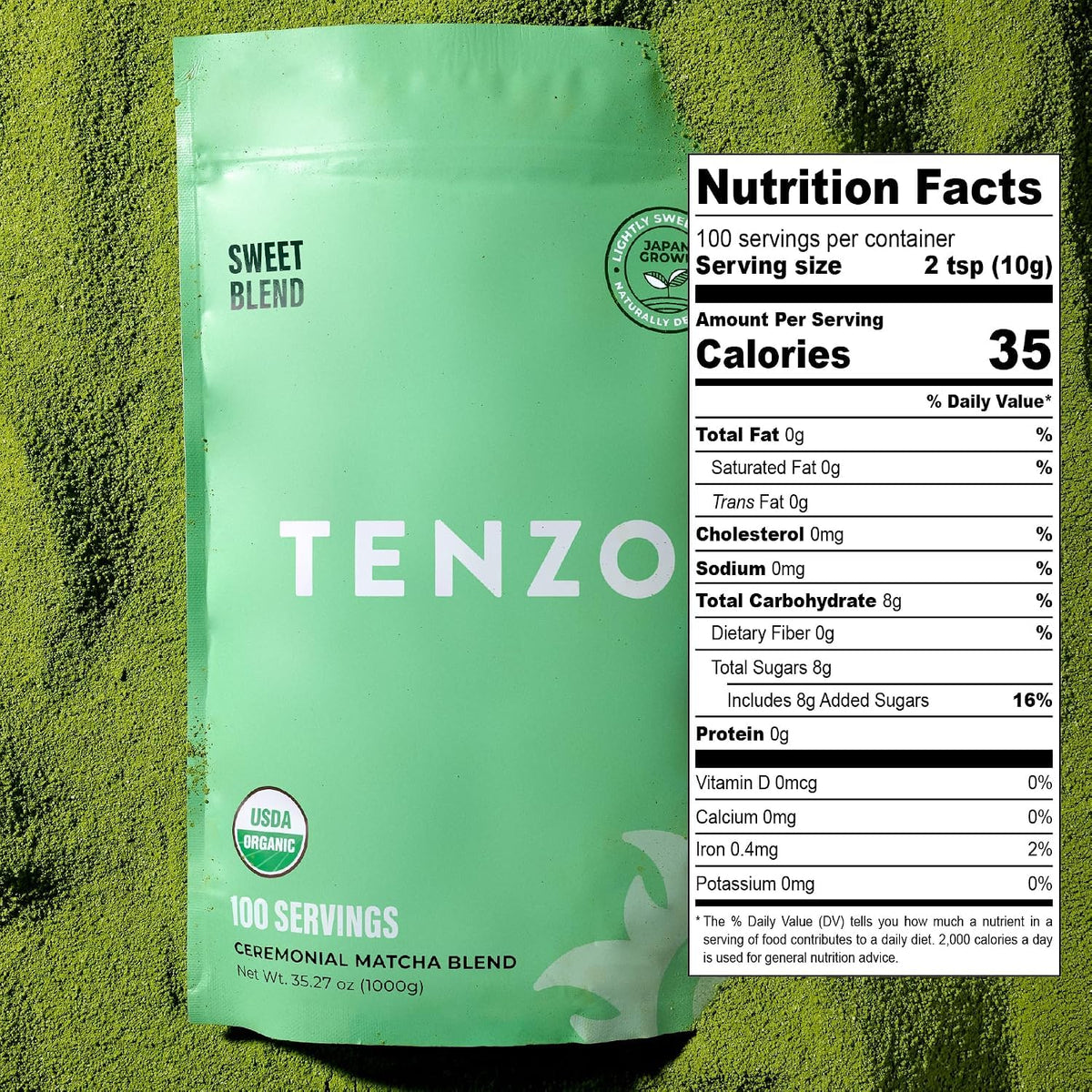 Tenzo Matcha Green Tea Powder (35.27 Ounce (Pack of 1))