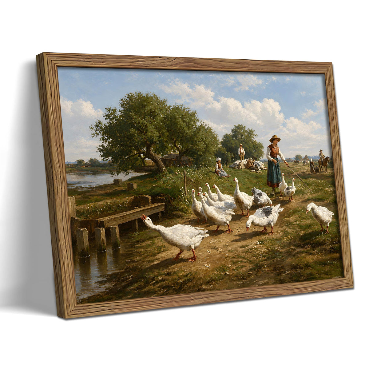 Vintage Geese Farmhouse Wall Art (B-A Flock of Geese / 24"L x 16"W)