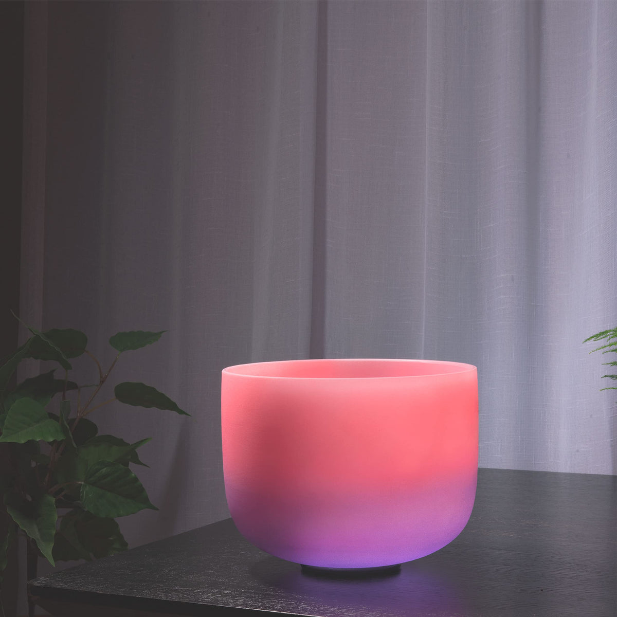 Pink Purple F Note Crystal Singing Bowl Heart Chakra 8 inch with Suede Mallet (8 inch No Case / Pink Purple F Note)