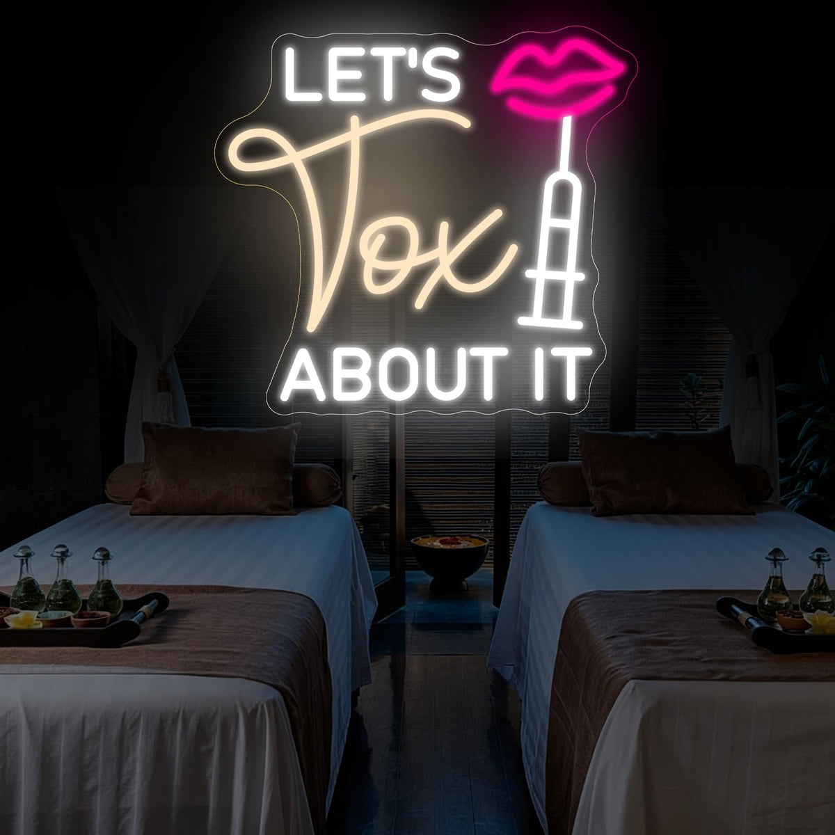 Let's Tox about it Neon Sign Botox LED Light Injector Spa Studio Decor (Tox-2)