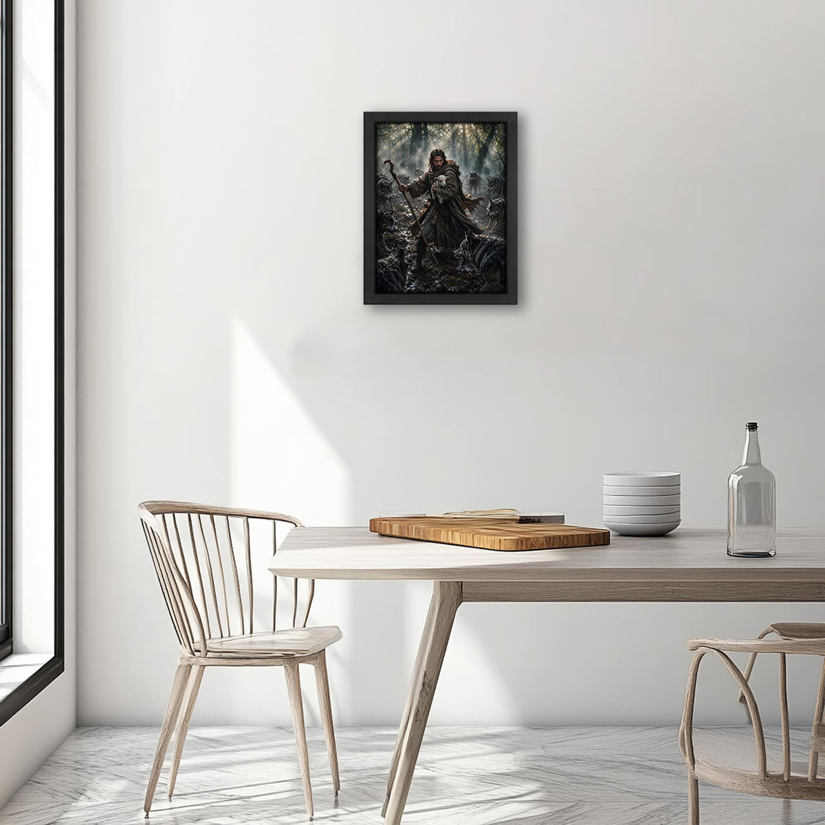 Jesus Lamb Decor Wall Art (Wall Art Framed 38 / 10"L x 8"W)