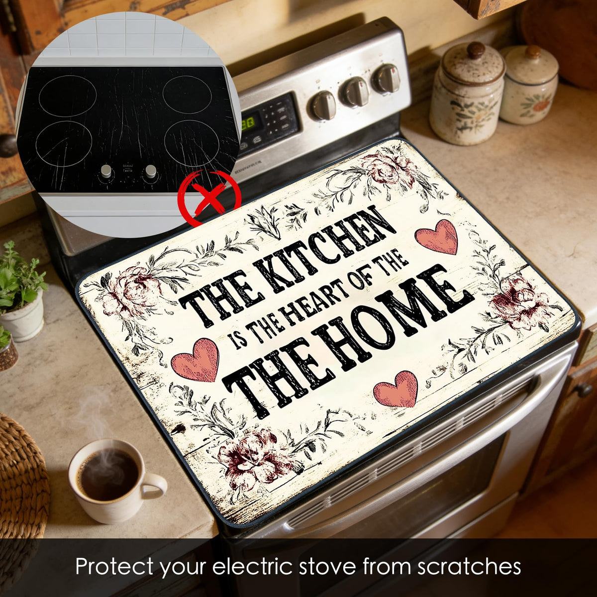 Heart of Home Stove Cover Diatom Mud 28.65x20.47 In (YBX99811)