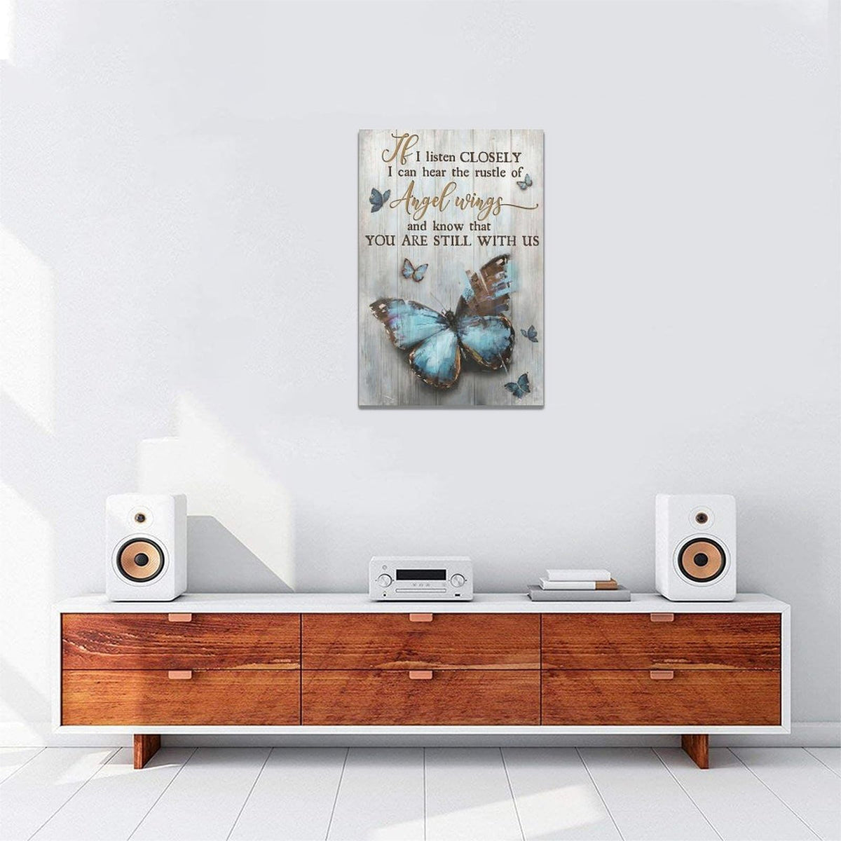 Farmhouse Butterfly Wall Art Butterfly Pictures Wall Decor Vintage Butterfly Canvas Painting Prints Modern Artwork Home Decoration for Bathroom Bedroom Living Room 16"x24" (Vintage Butterfly / 24"L x 16"W)