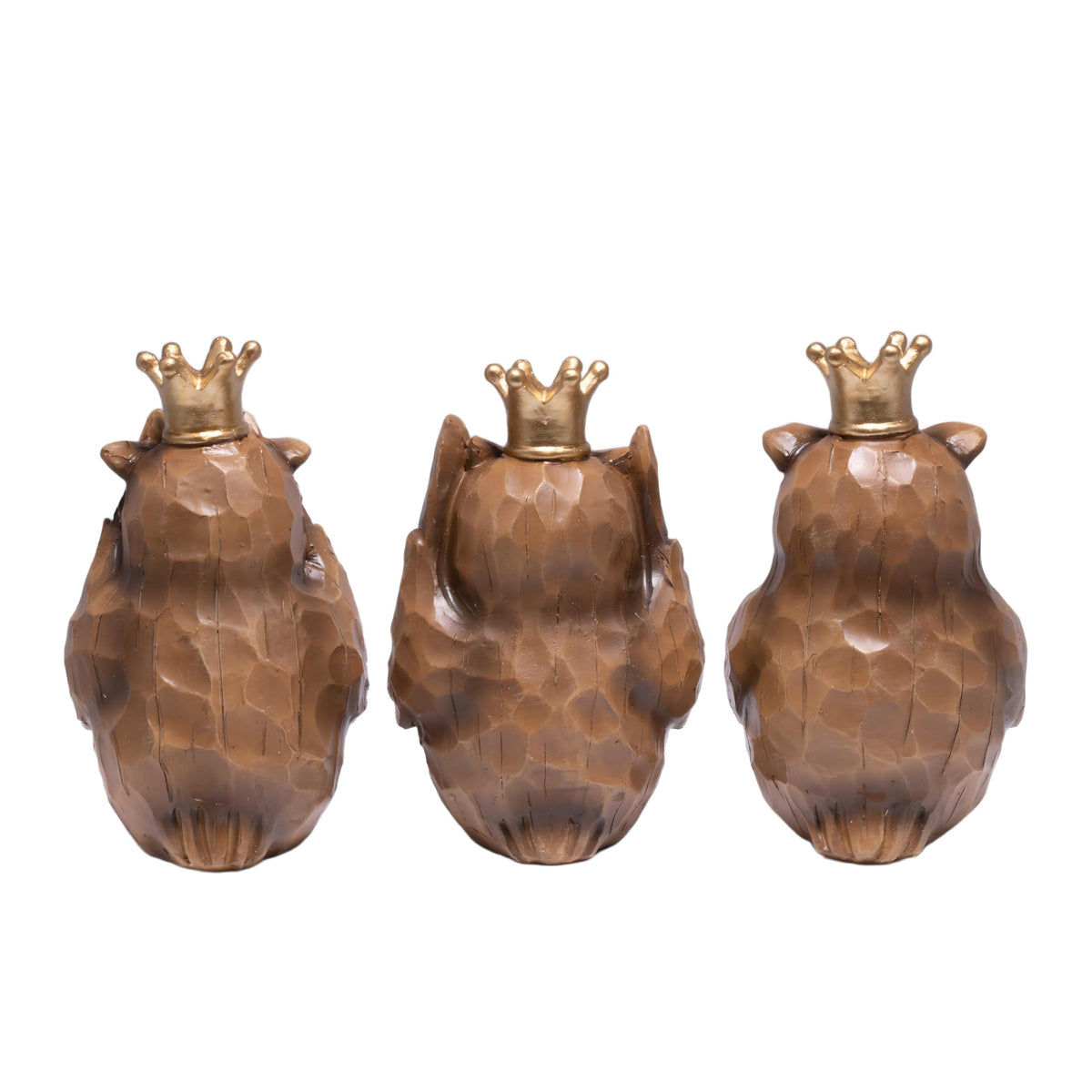 See No Evil Owl Figurines 3PCS (Three Wise Owl)