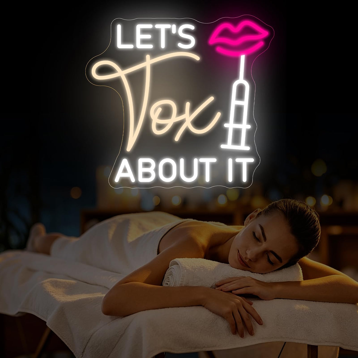 Let's Tox about it Neon Sign Botox LED Light Injector Spa Studio Decor (Tox-2)