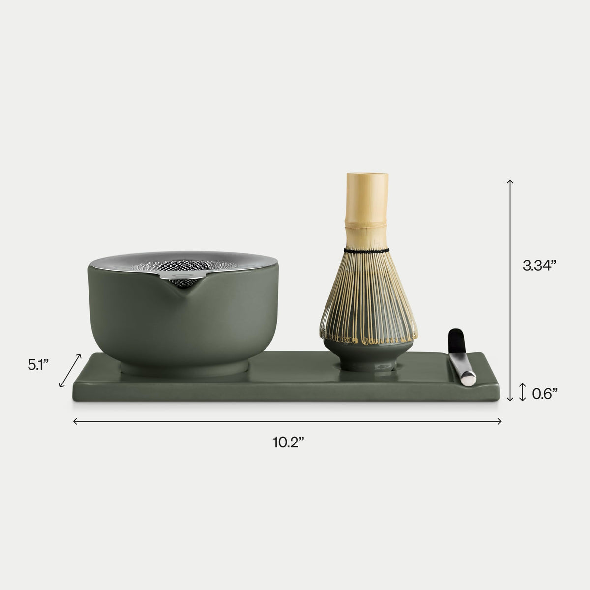 Matcha Set Complete Matcha Tea Kit with Ceramic Bowl (Woodland)
