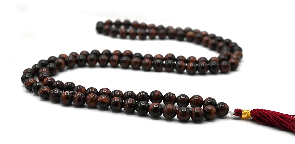 Tiger Eye Mala Saadi (Red Tiger Eye / Plain)