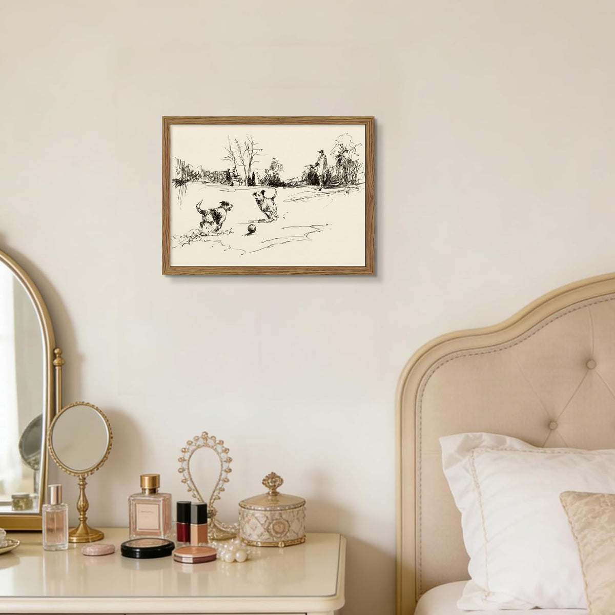 Vintage Dog Wall Art (Sketch Dog / 24"L x 16"W)
