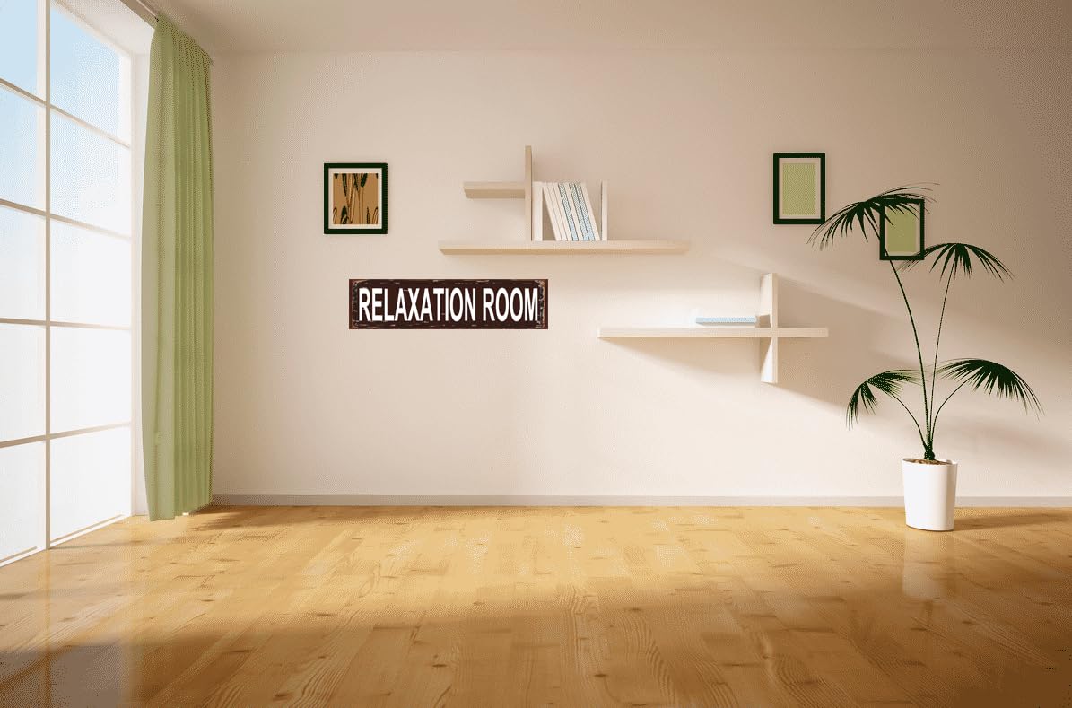 Relaxation Room Sign (brown / 16 x 4 Inch)