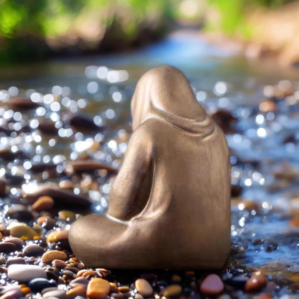Aquarium Buddah Statue Ceramic Meditation Buddhist Sculpture (G)