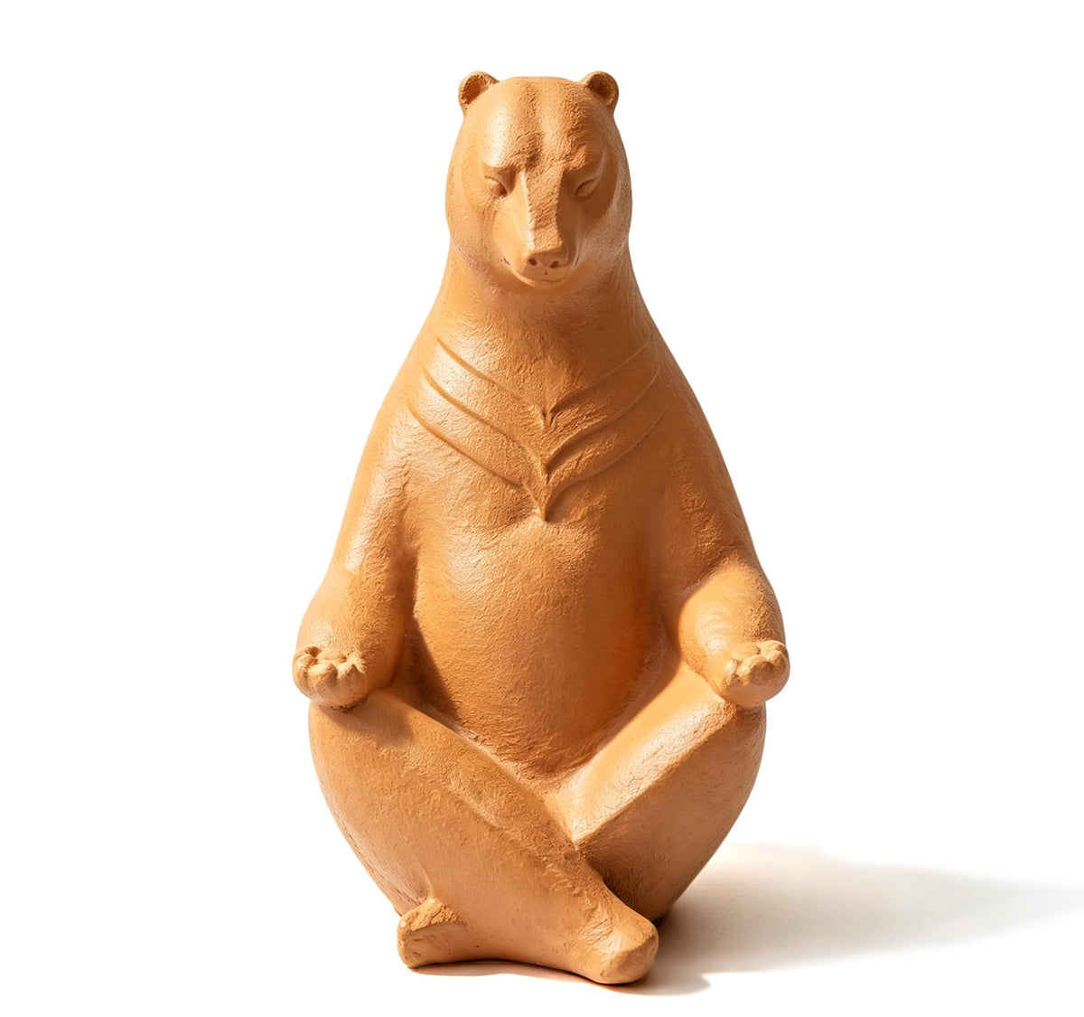 Yoga Meditation Bear Statue (Yellow a)