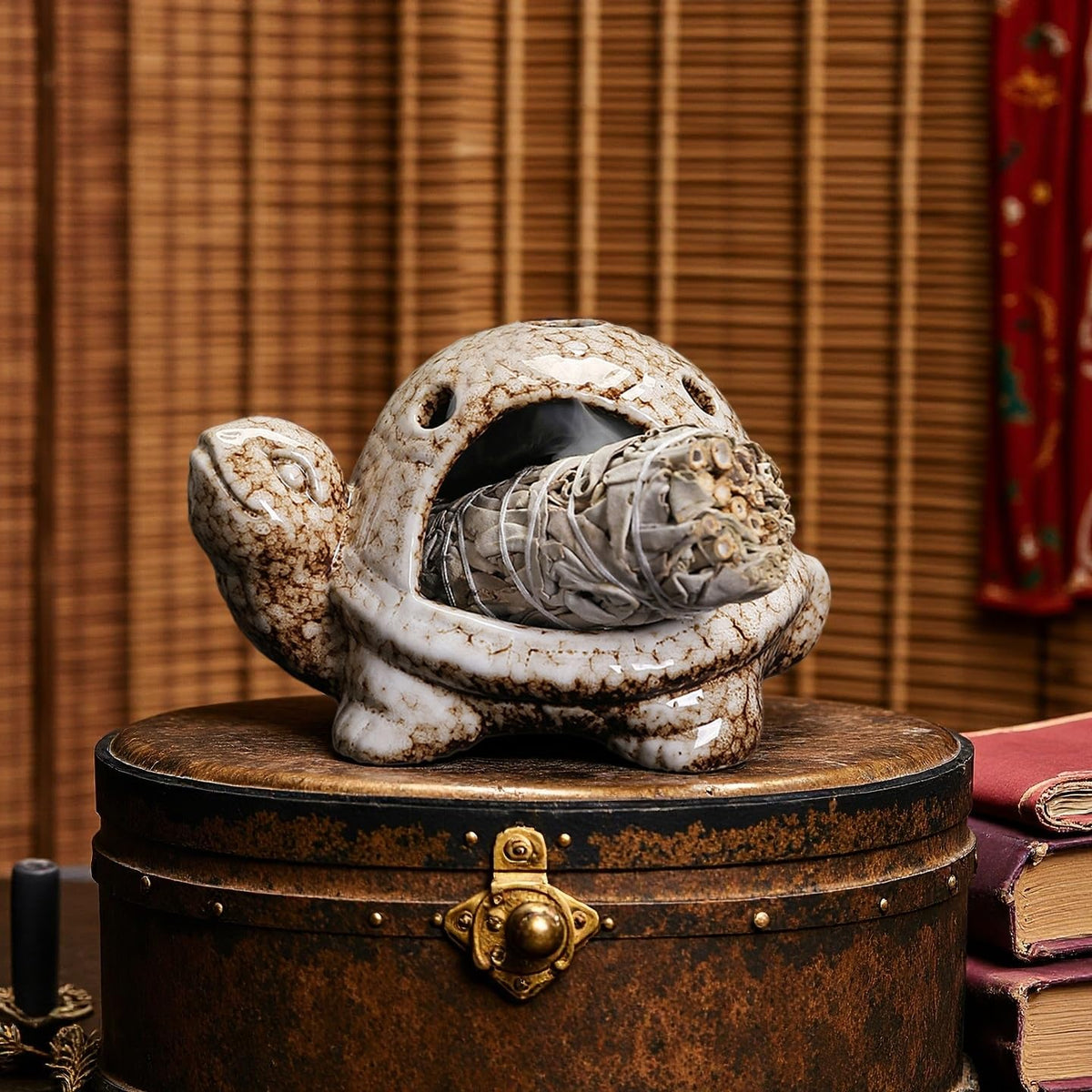 Turtle Palo Santo Holder Ceramic Palo Santo Burner Sage Holder for Burning (C)