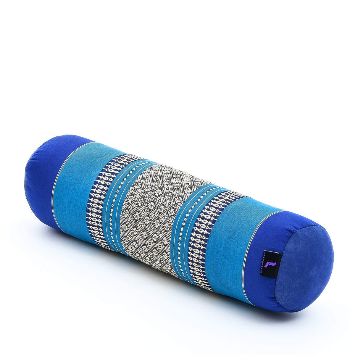 Yoga Bolster 20 x 6 x 6 inches Kapok Roll for Meditation & Massage (Sf28 - Blue)