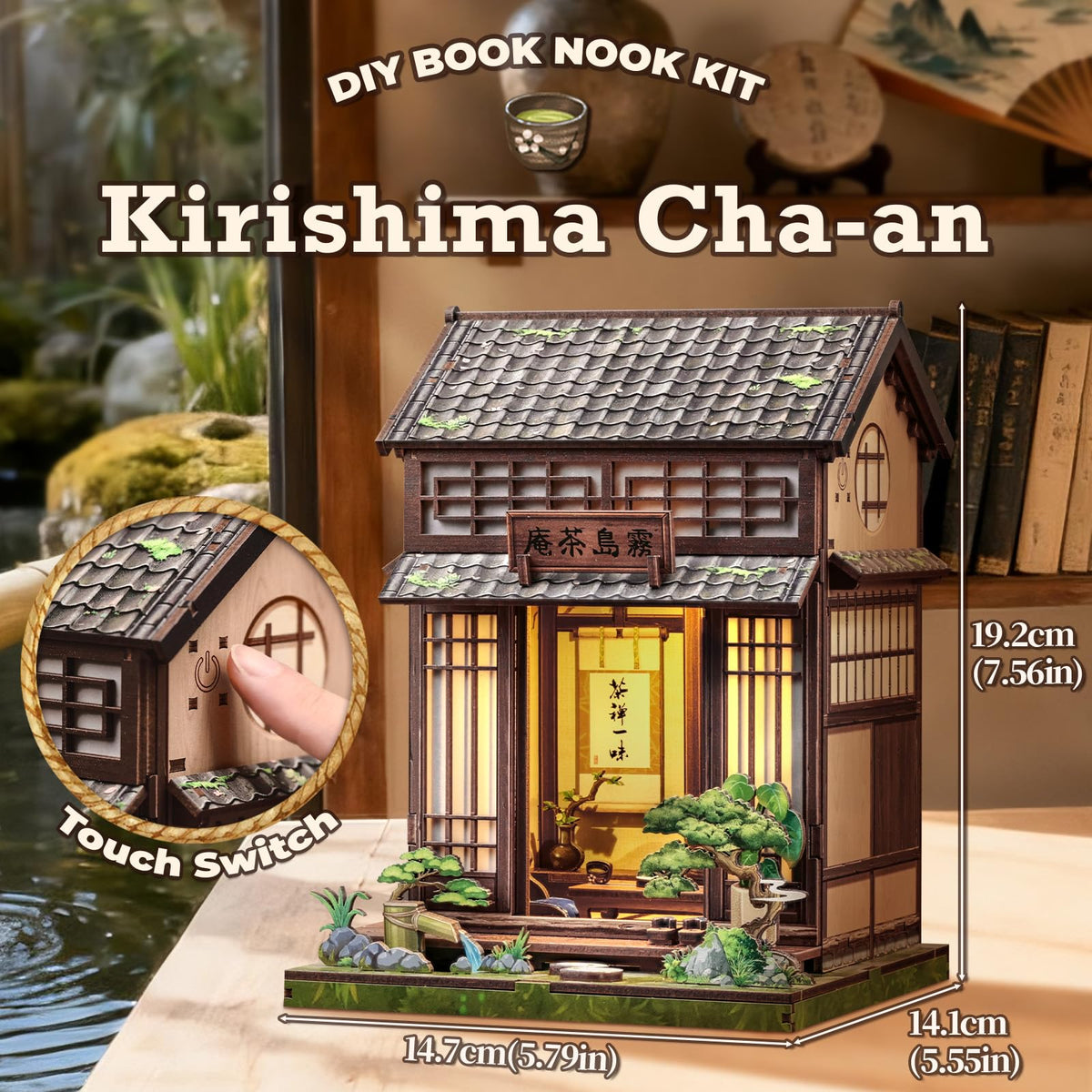 Japanese Book Nook Kit Miniature Tea House (Kirishima Cha-an)
