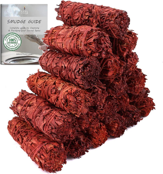 4" Dragon's Blood Sage Smudge Sticks