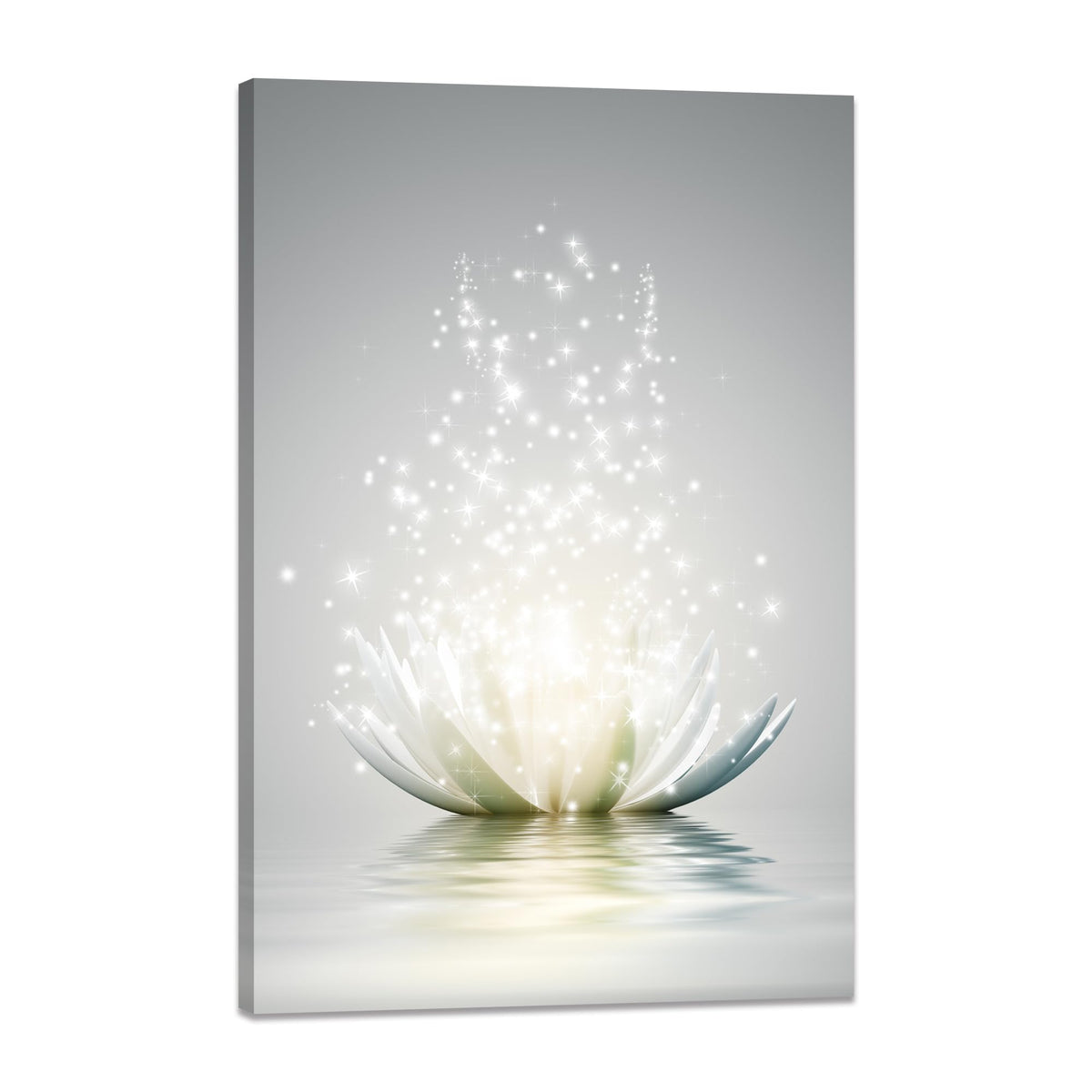 Lotus Floral Canvas Prints Art for Zen Office Wall Art Meditation Pictures Modern Artwork poster for Zen Wall Spa Photo Yoga Room Ready to Hang (24"L x 36"W / Lotus 03)