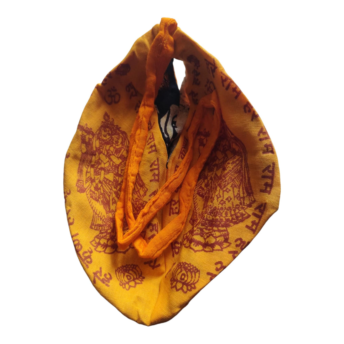 Rudraksha Mala with Gomukhi japa Bag 108 Beads Hare Krishna Mala Puja samagri (Rudraksha Mala 9 MM)