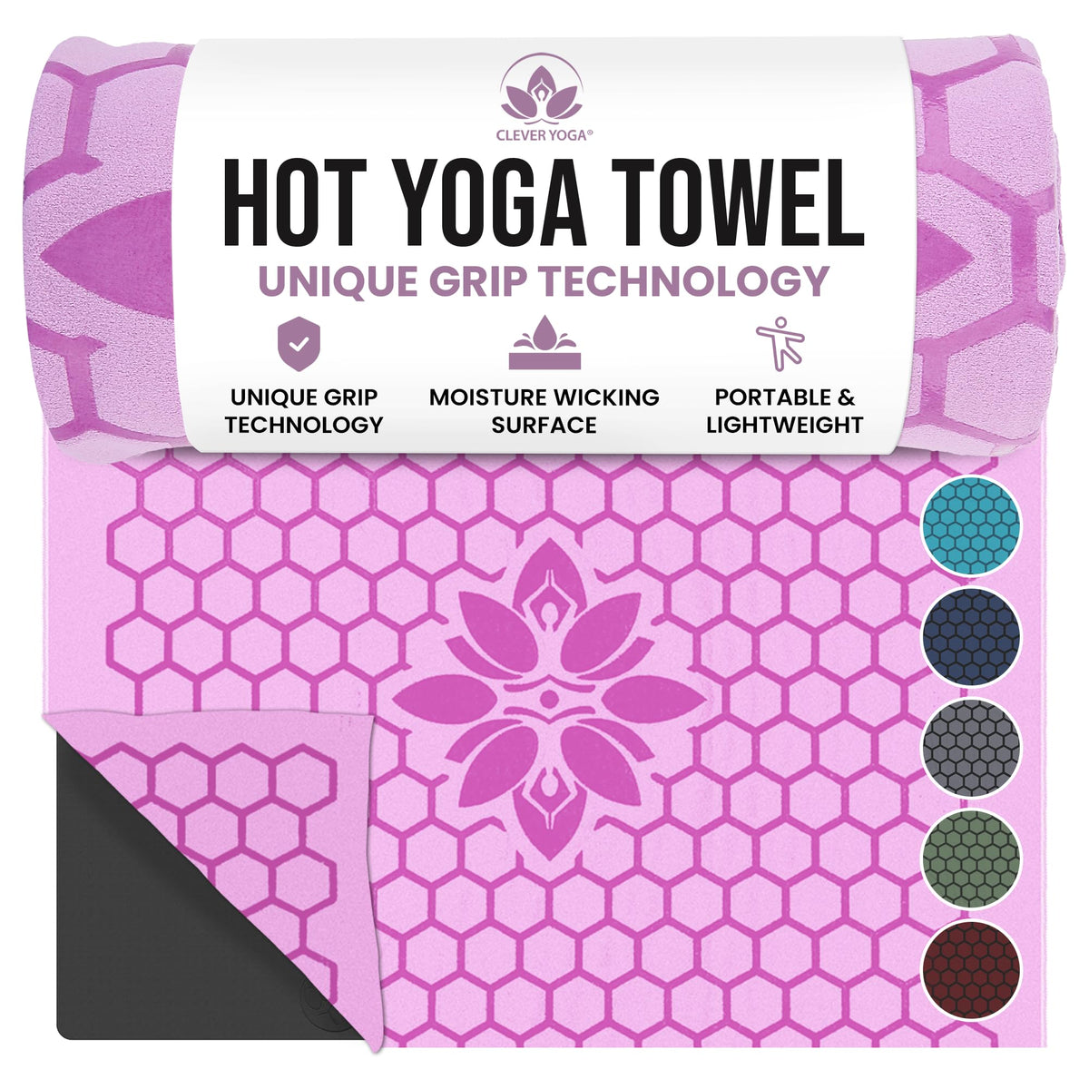 Hot Yoga Mat Towel (Lilac)