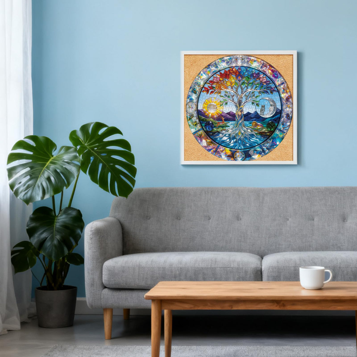Puzzles for Adults 1000 Pieces (A-tree of Life With Sun & Moon / 1000 Pieces)