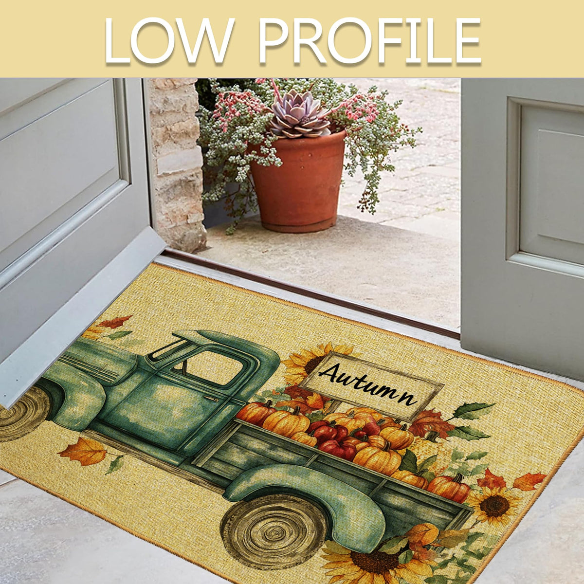 Autumn Pumpkins Truck Door Mat (Pumpkins Sunflowers)