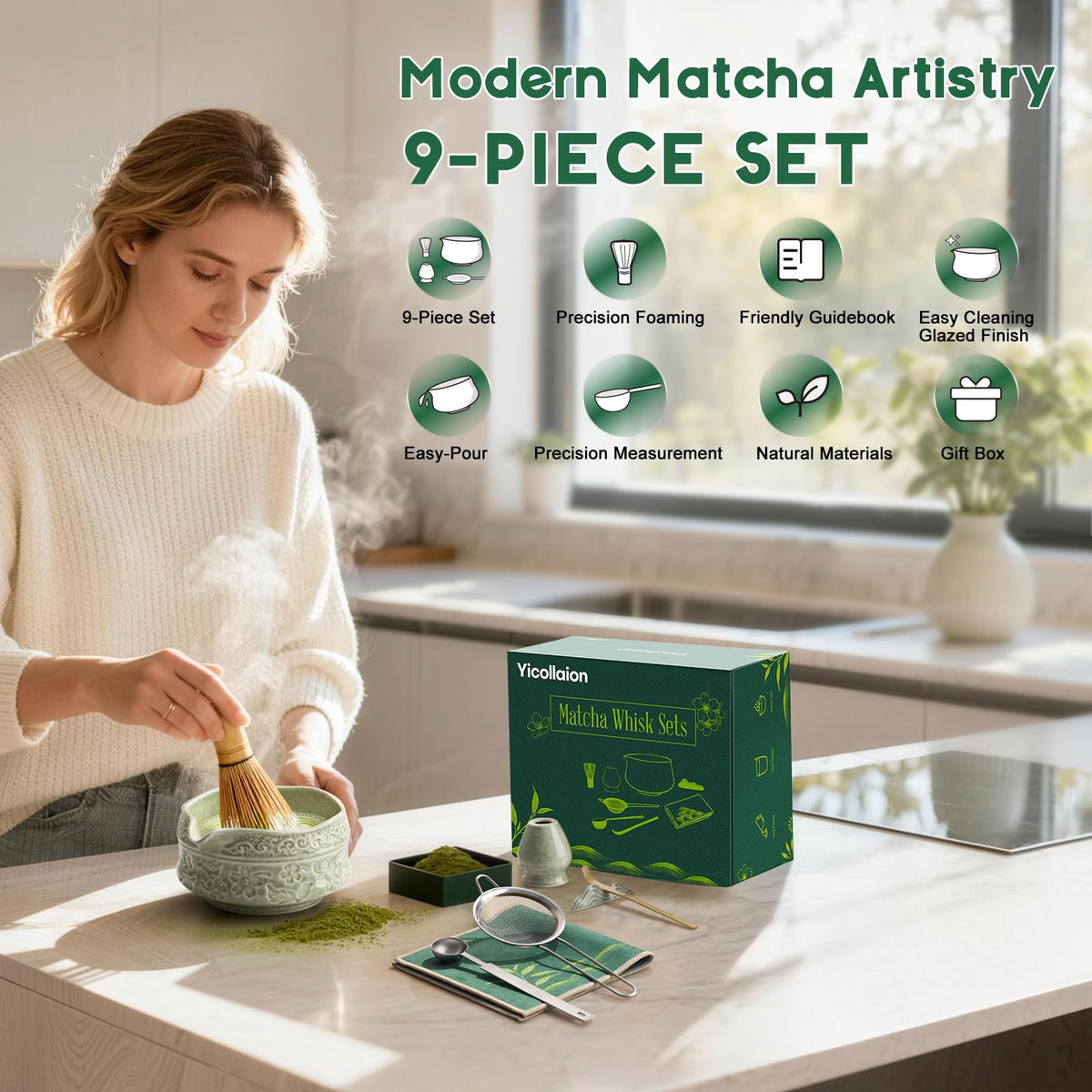 Matcha Whisk Set (Green)