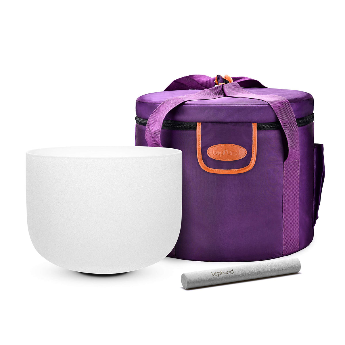 A Note Crystal Singing Bowl 8 inch Third Eye Chakra with Heavy Duty Carrying Case and Suede Mallet (8 inch / A Note)