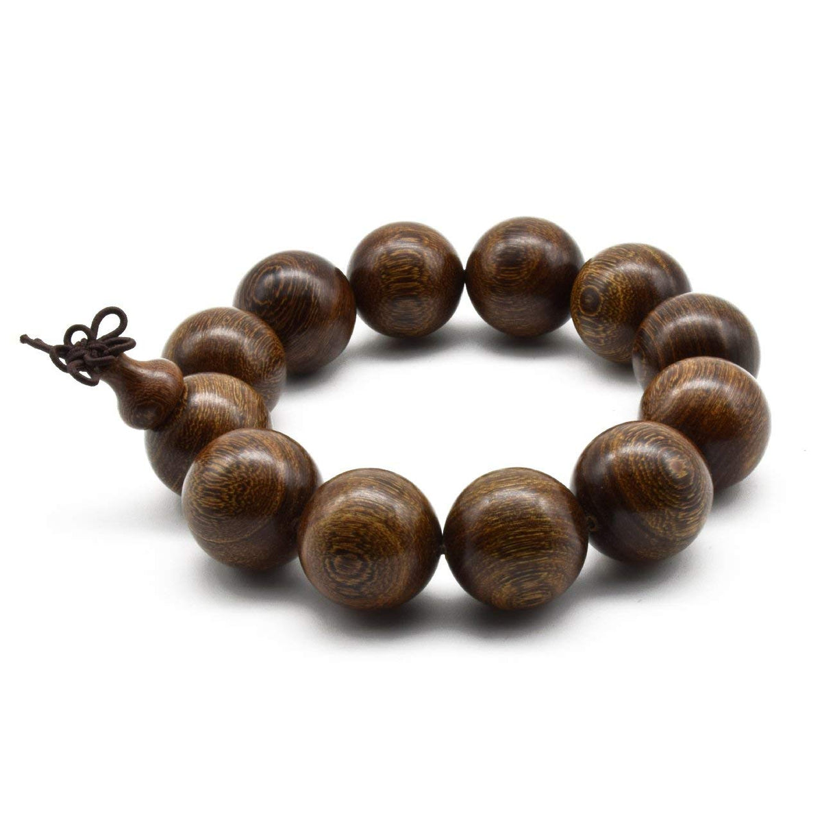 Unisex Natural Silkwood Tibetan Buddhism Meditation Prayer Bead Necklace Japa Mala Beads Bracelets (20mm 12 Beads)