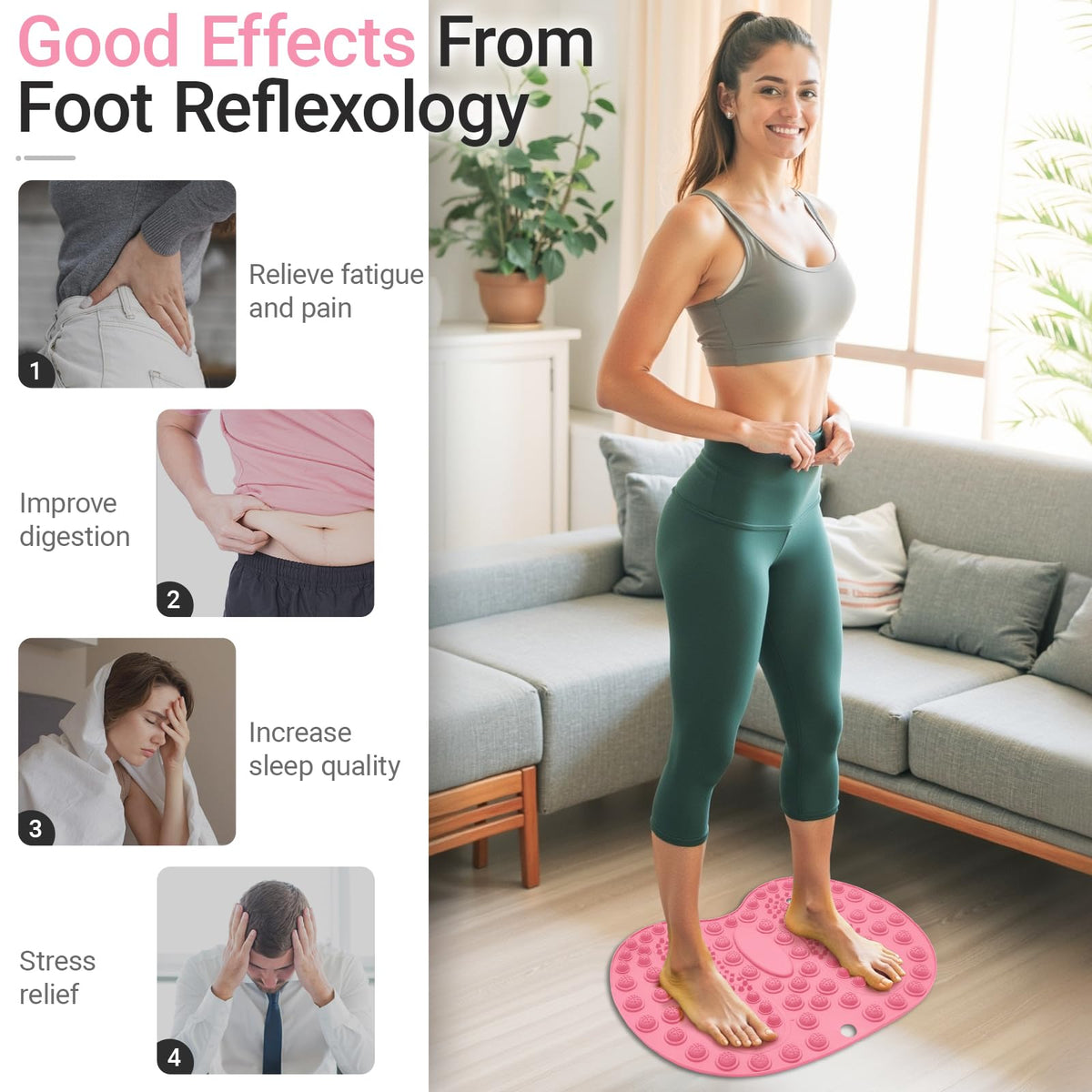 Foot Massage Mat (Pink)