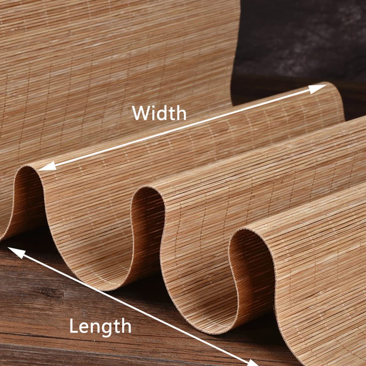 Bamboo Table Runner Mat 15.75" x 39.37" (15.75"x39.37")