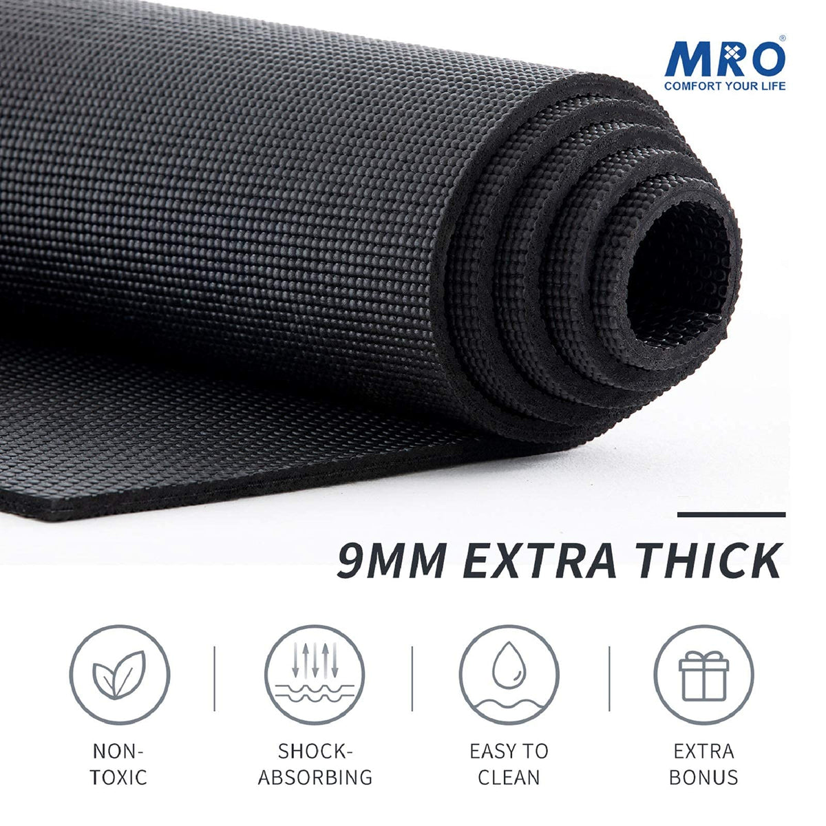 Extra Large Yoga Mat (Black / 7*5 FT)