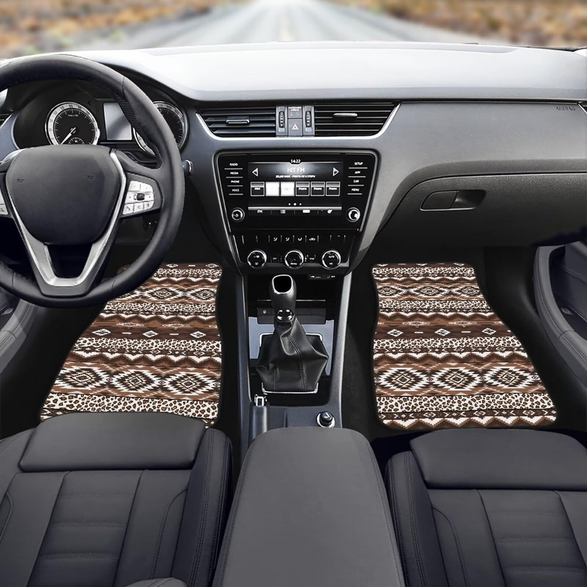 Aztec Car Floor Mats Non (Brown Aztec)