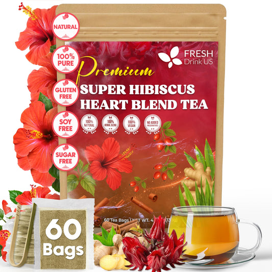 60 Tea Bags Super Hibiscus Heart Blend (60 Tea Bags)