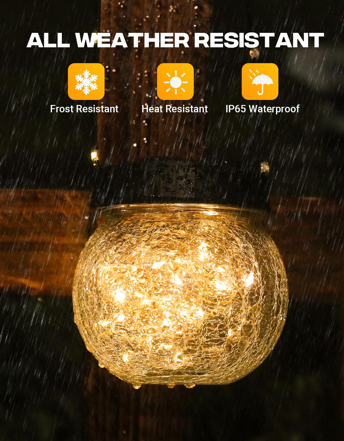 Solar Lantern Solar Lights Outdoor Waterproof 2 (Black Cap Warm White Light / 2 Pack)