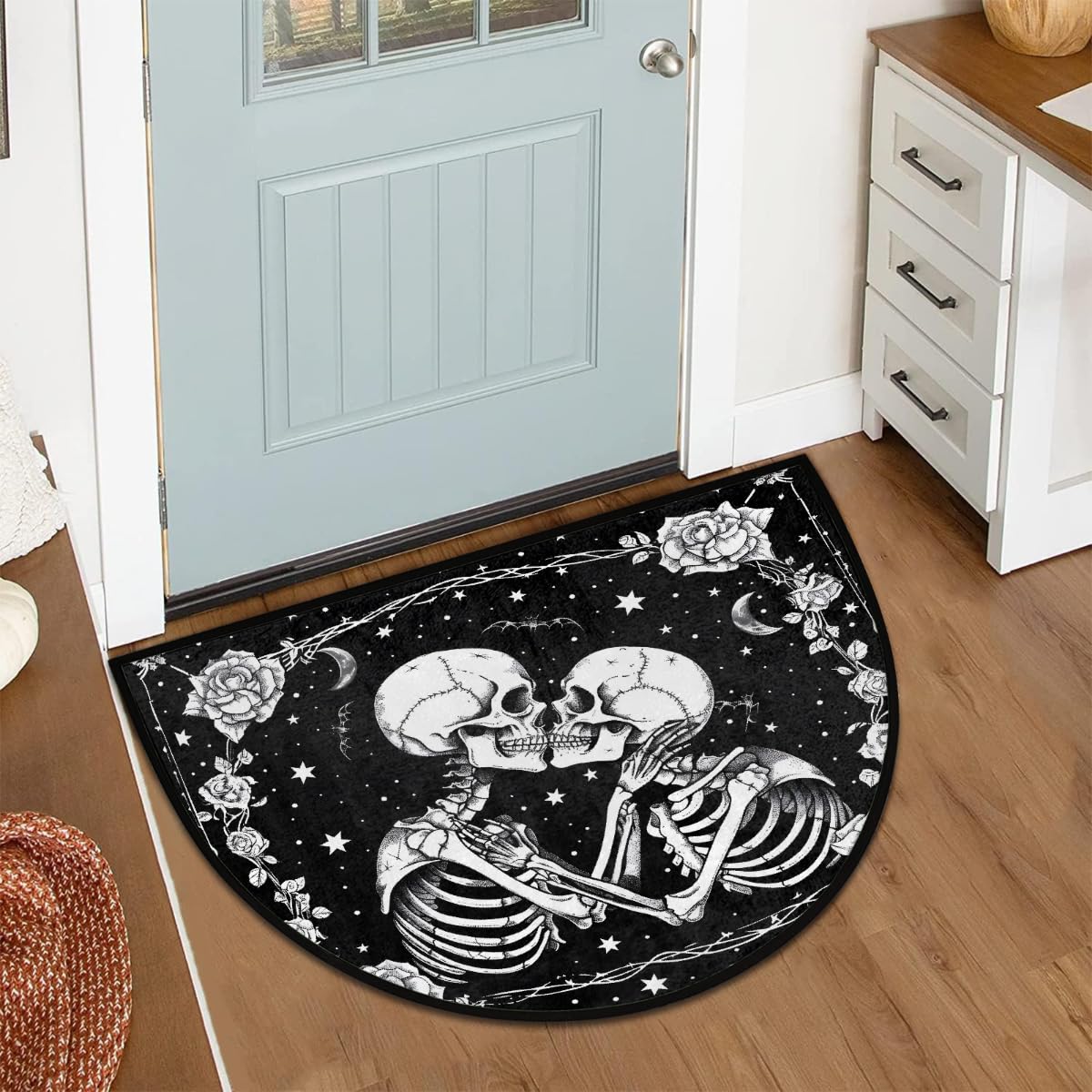 Halloween Half Round Door Mat Non Slip Half Circle Rugs (Z:halloween 1)