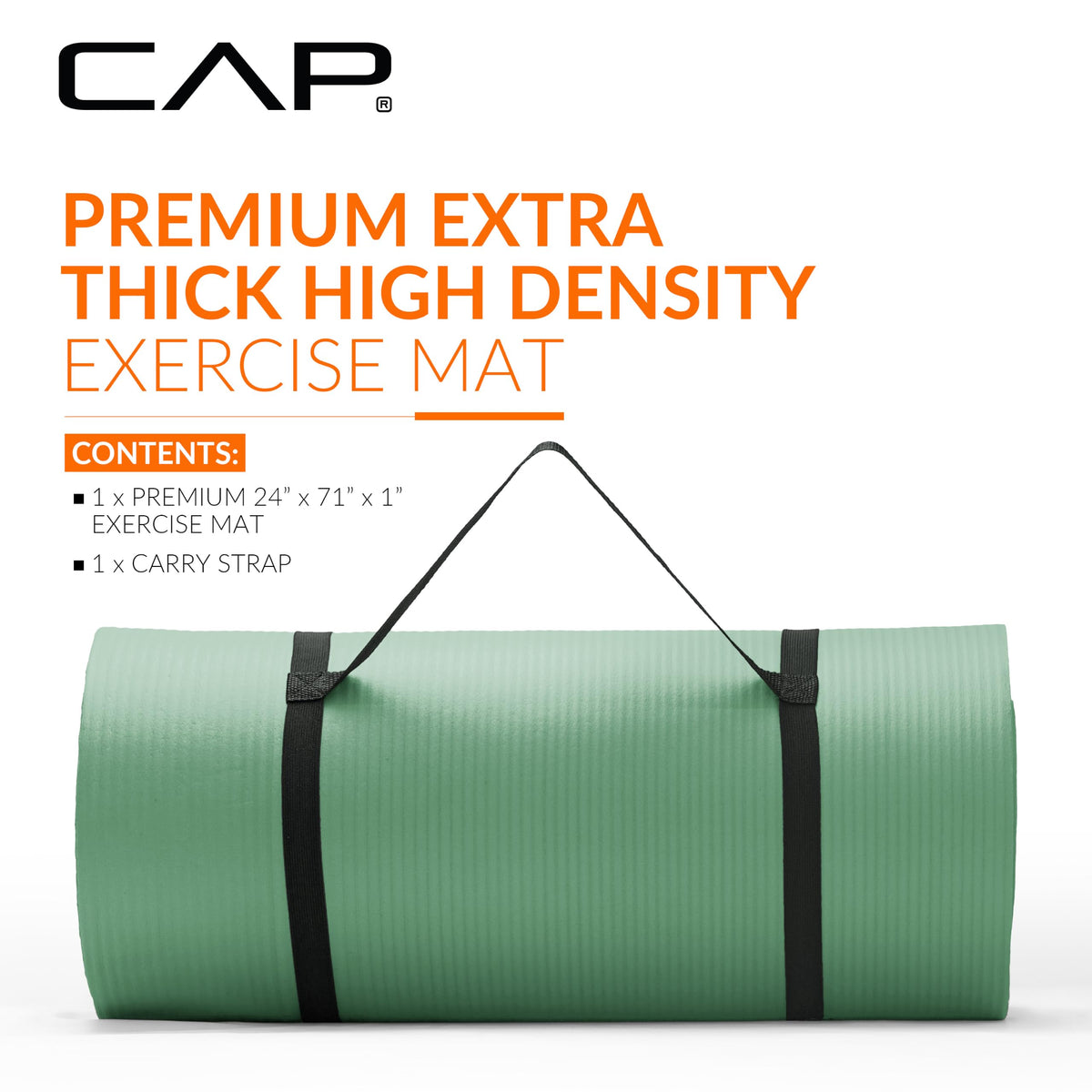 1" Extra Thick Yoga Mat (Green)