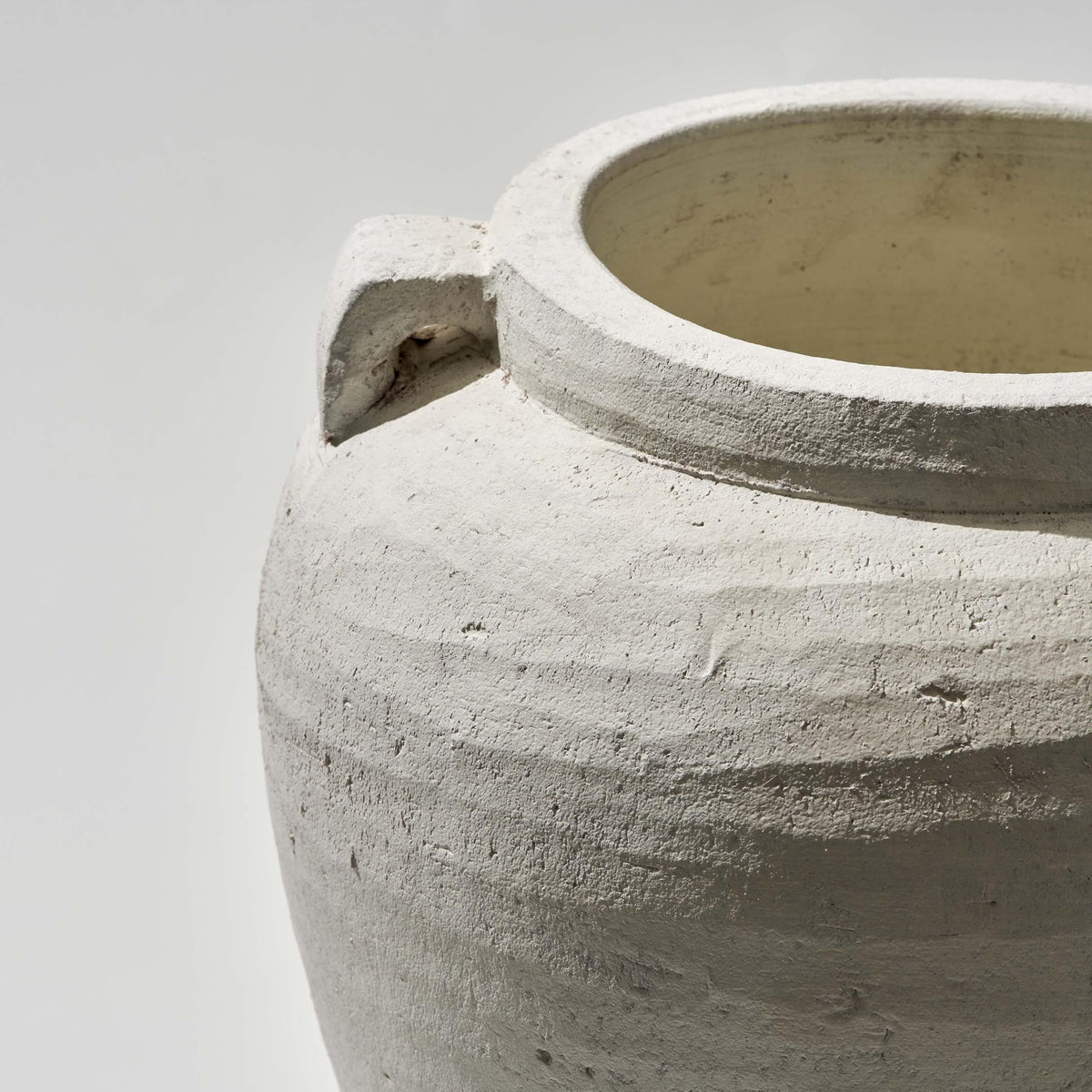 White Ceramic Large Vase (E - White 11.2")