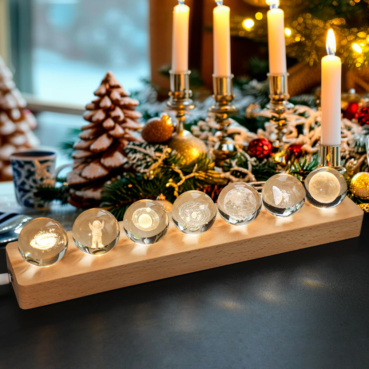 7 Crystal Solar System Balls Astronomy Gifts Crystal Ball (Astronomy-Planet)