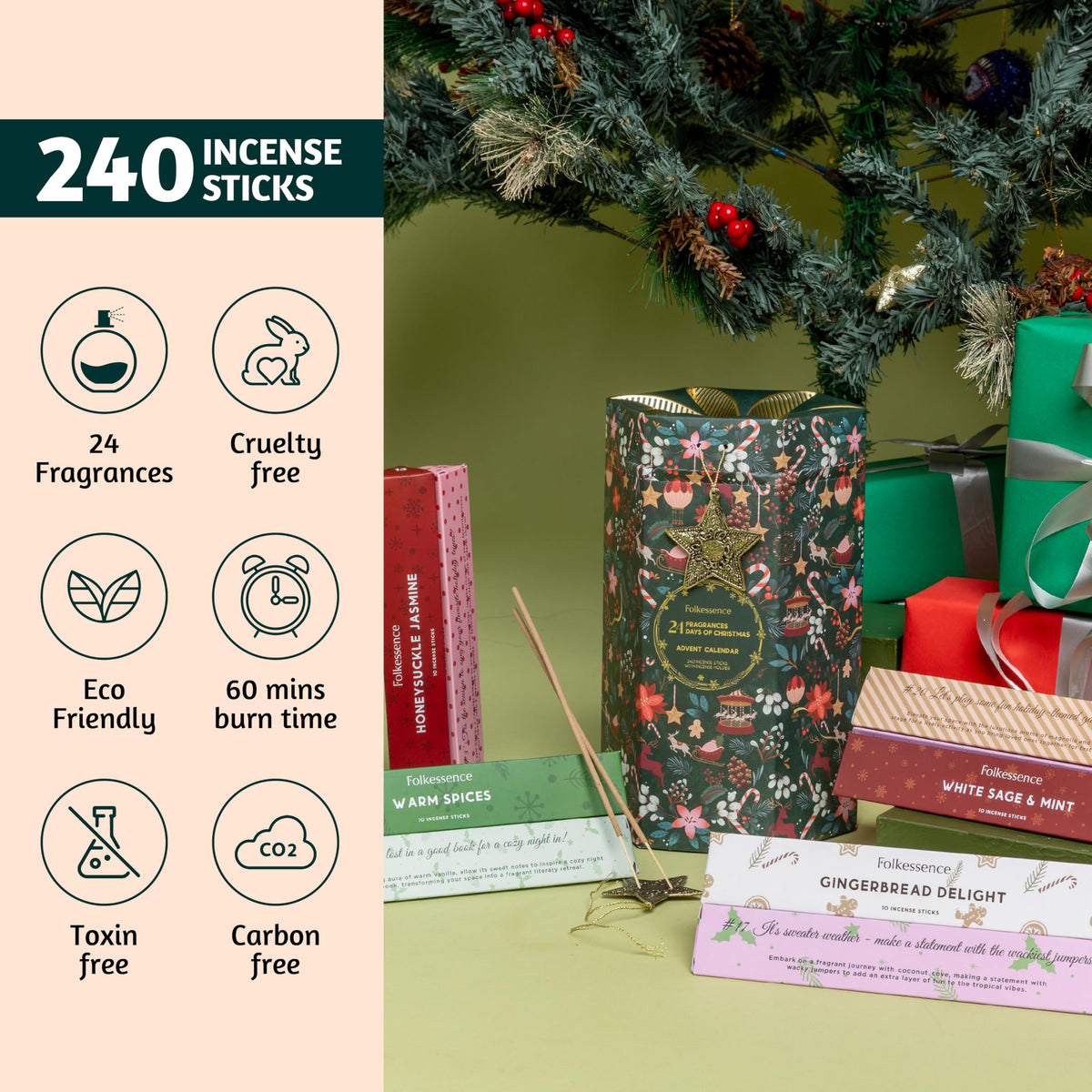 Premium Incense Advent Calender 2026 (Pack of 240)