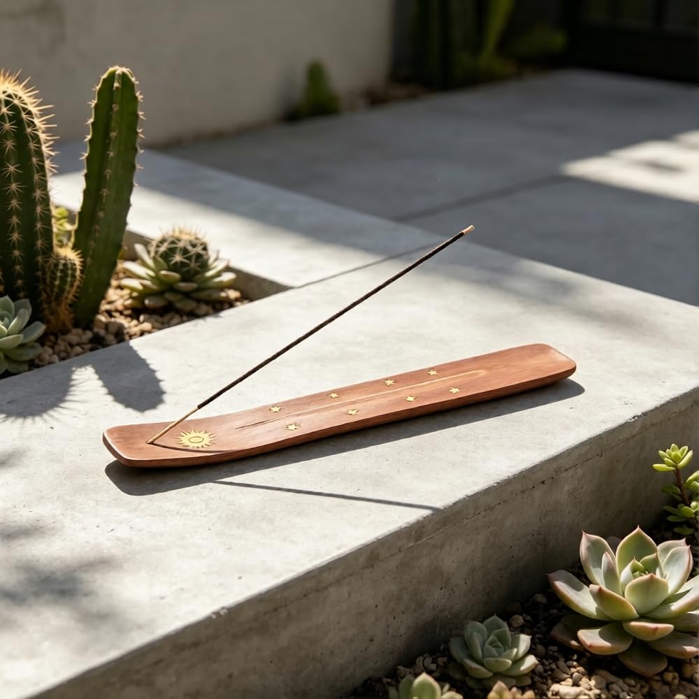Set of 6 Wooden Incense Holders (Color-s / 6 counts)