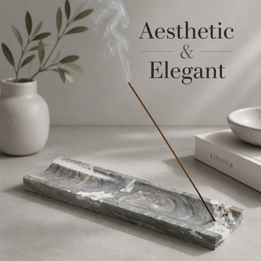 Marble Incense Holder (Palissandro Gray)