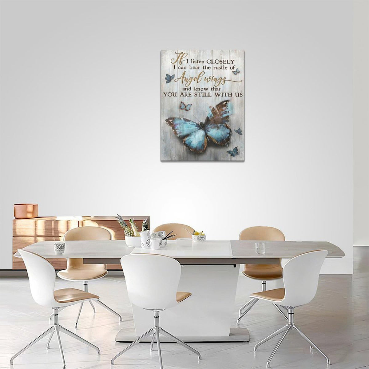 Farmhouse Butterfly Wall Art Butterfly Pictures Wall Decor Vintage Butterfly Canvas Painting Prints Modern Artwork Home Decoration for Bathroom Bedroom Living Room 12"x16" (Vintage Butterfly / 16"L x 12"W)